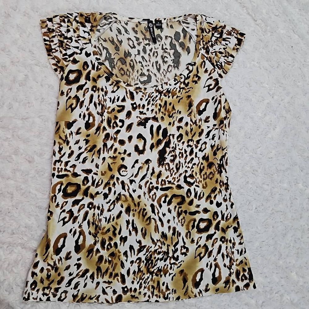 Animal Print Tank Top Milano Womens Size Small